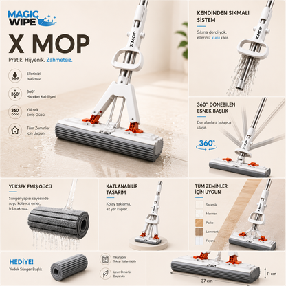 MagicWipe™ Kelebek X Mop