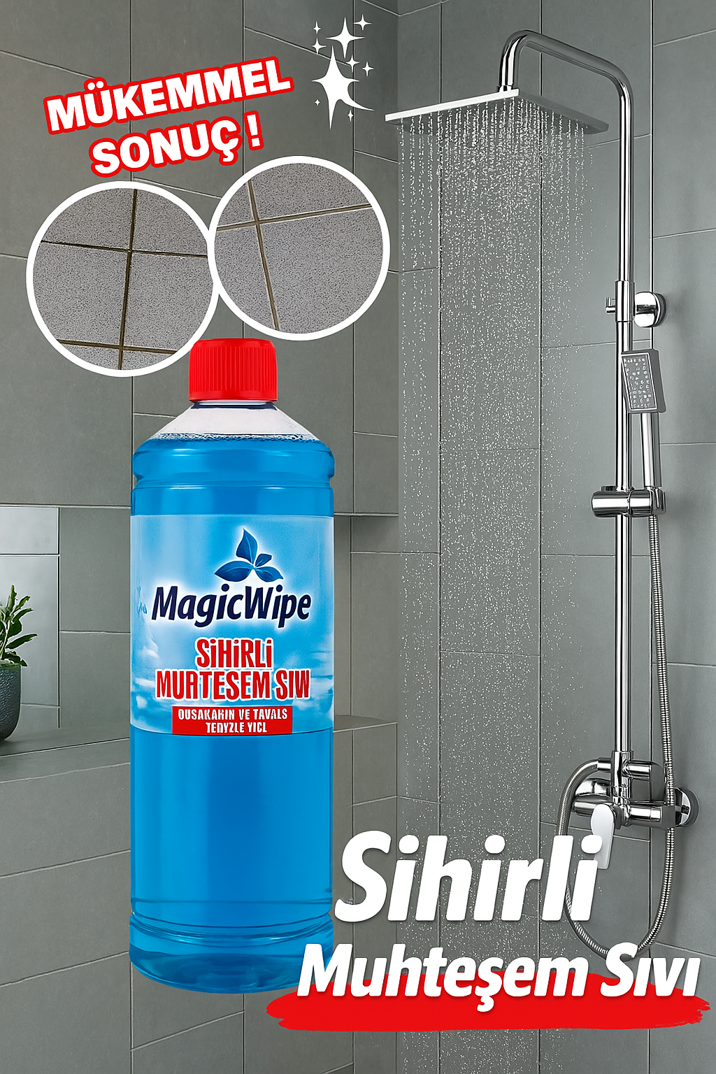 Derz ve Duşakabin Temizleyici Sihirli Sıvı 1L